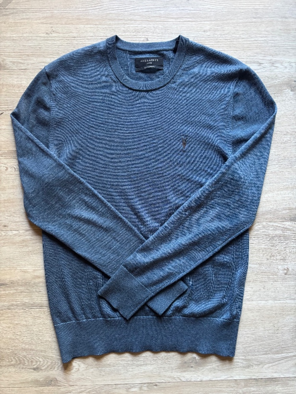 AllSaints Mode Merino Crew Sweater 100% Wool